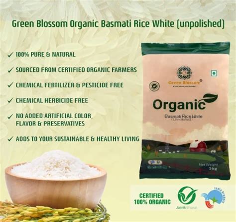 Organic Basmati Rice White - 10 Kg ( Pack of 10 , 1 Kg, Unpolished ...