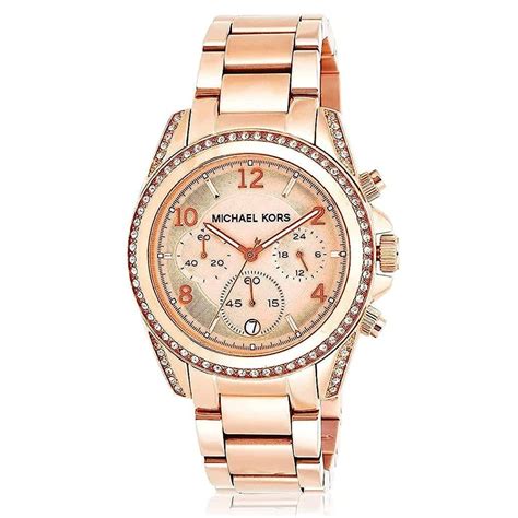 Michael Kors Blair Rose Gold-Tone Stainless Steel Chronograph Watch MK ...