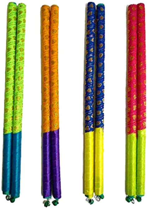 Rajwadi Traditional Wooden Pairs Dandiya Sticks for Dance - Navratri F ...