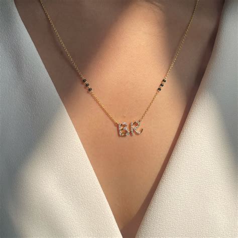 Buy Initial Minimal Mangalsutras With Two Cursive - DiAi Designs
