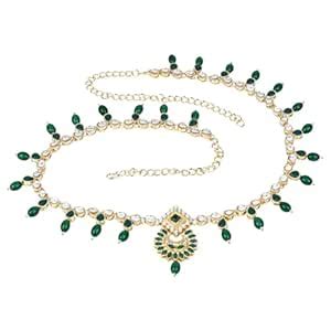Buy I Jewels Gold Plated Traditional Ethnic Kundan & Stone Adjustable ...