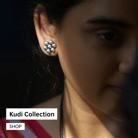 Kudi Hoop Small - Handcrafted Silver Jewelry | House of Aadyaa