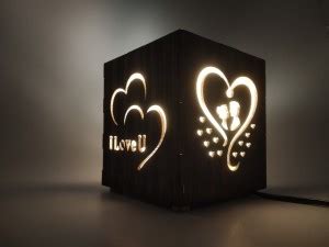 Uniqon Just Married (I Love You) Heart Kissing Romantic Love Couple Led ...