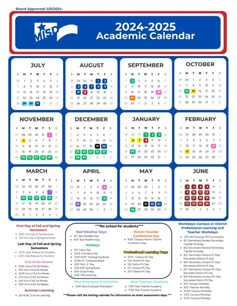 Midland ISD School Calendar 24-25 [PDF] - EduCounty
