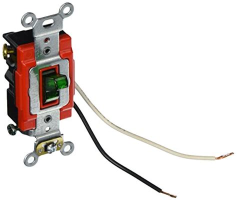 Leviton 1223-PLG 20-Amp, 120 Volt, Toggle Pilot Light, Illuminated On ...