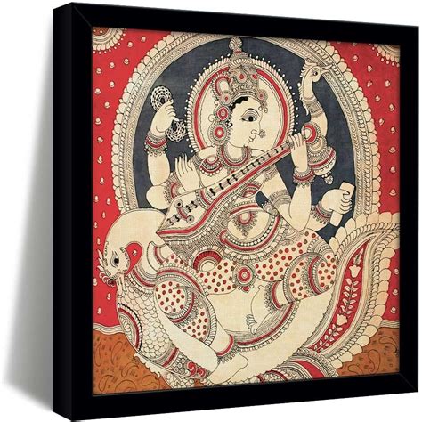 ArtX Saraswati Devi Big Canvas Painting For Living Room, Drawing Room ...