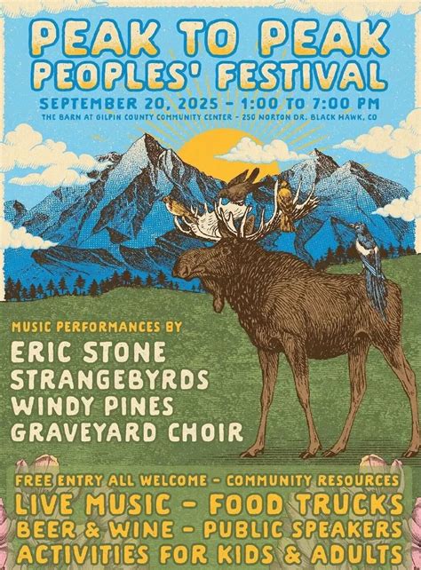 Peak to Peak Peoples Festival, 250 Norton Dr, Black Hawk, CO, United ...