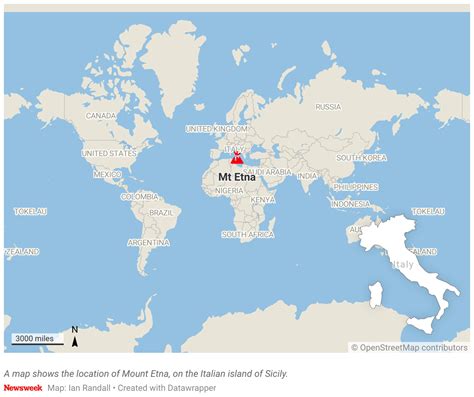 Mount Etna World Map Etna Volcano, Sicily Information, Photos And