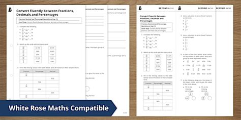 👉 Convert Fluently Between Fractions, Decimals and Percentages