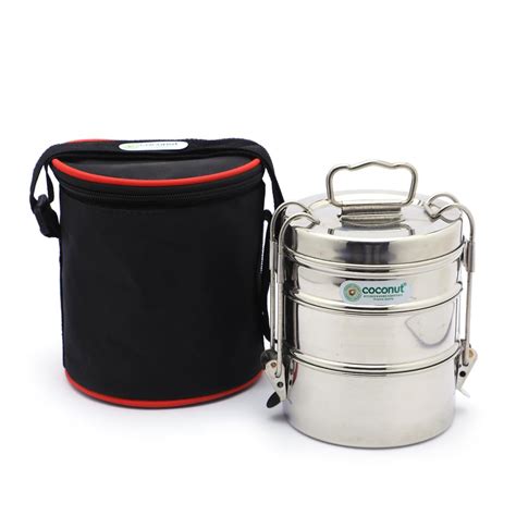 Buy coconut Stainless Steel BTS Tiffin/Lunch Box/Two Container Lunch ...