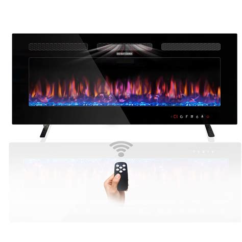 Home4me 36" Electric Fireplace, Wall Mounted and Recessed Fireplace ...