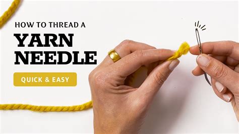 Image result for How to Thread a Needle Point Needle Using Yarn