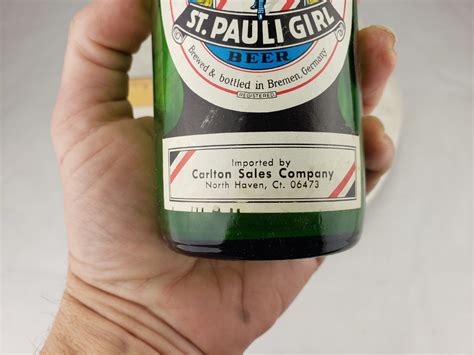 Vintage St Pauli Girl 12 oz Empty Beer Bottle Germany 9-1/8" Carlton ...