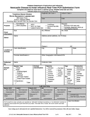 Newcastle Disease & Avian Influenza Real-Time PCR Submission - agi ...