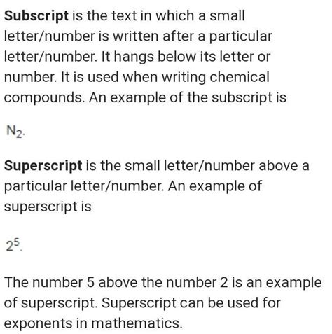 What is the difference between superscript and subscrript text ...