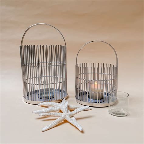 Buy Rayner Silver Metal Lantern (Large) - Home Artisan