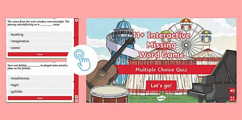 11+ Interactive Missing Word Game