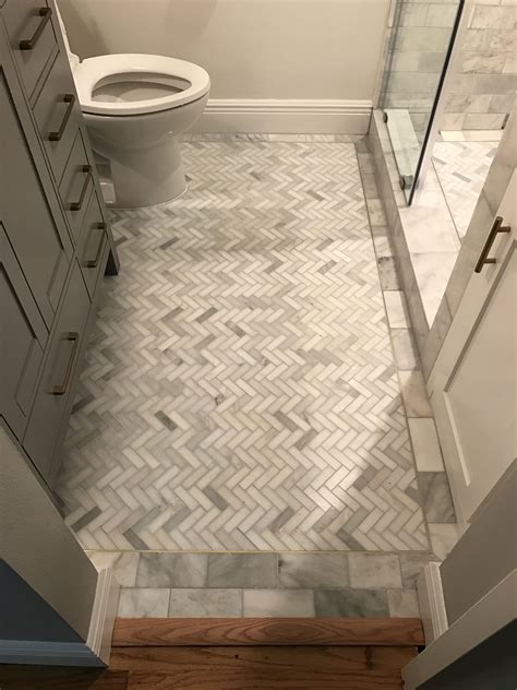 Herringbone Pattern Tile Bathroom Floor – Flooring Tips