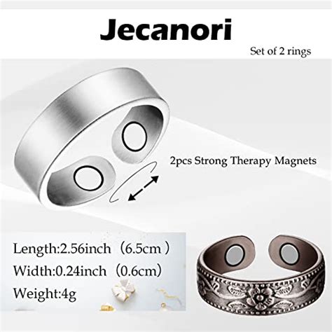 Jecanori 2PCS Magnetic Lymphatic Drainage Therapeutic Rings for Women ...