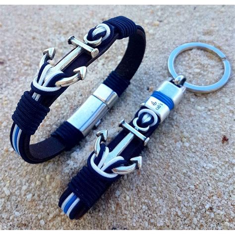 CONJUNTO YACHT BEACH, conjunto con cuero y cabo náutico azul navy ...