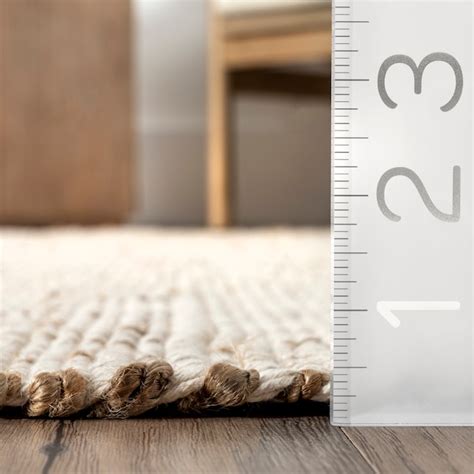 nuLOOM Elfriede 10 X 14 (ft) Jute Natural Indoor Solid Area Rug in the ...