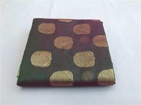 Shop Chanderi Mercerized Silk Saree in Double Shade of Green & Pink ...