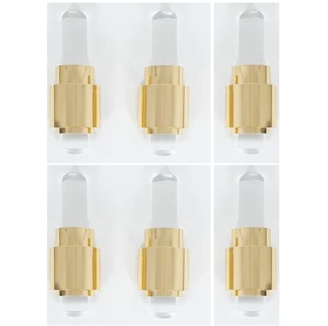 Lucite Set of 6 Massiv Gold Wall Lights Post-Modern, France - France ...