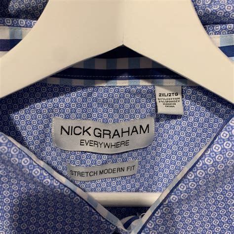 Nick Graham Everywhere Mens Size Large Stretch 2xl Shirt Modern Fit ...