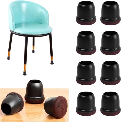 GAGUIUP Silicone Chair Leg Floor Protectors with Felt, 16PCS Chair Leg ...