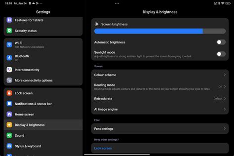 Image result for Settings Menu Tablet