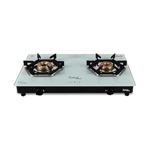 Sigri-wala Titan Series HexFire White Auto 2 Burner Gas Stove Glass ...