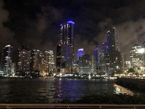 Miami Skyline, Night Skyline, City Skyline, Miami City, Downtown Miami ...