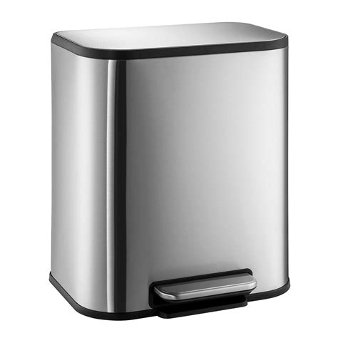 Customer reviews for Stainless Steel Trash Can, Rectangular Steel Pedal ...