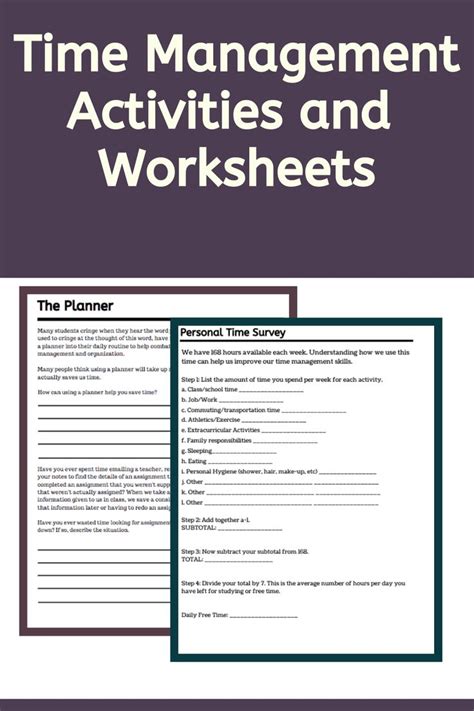 Image result for Time Management Activity Worksheet