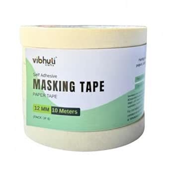IEIDidactics Vibhuti Crafts Masking Tape (Pack of 6) | 12 mm x 10 meter ...