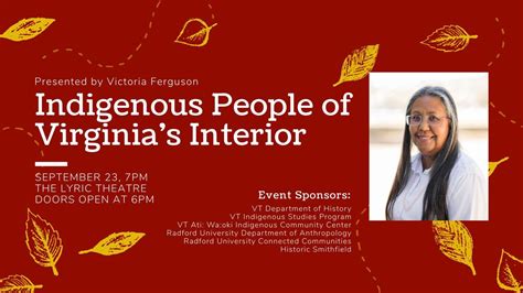 Indigenous People of Virginias Interior, The Lyric Theatre, Blacksburg ...