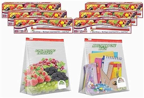 Shalimar Zip 'N' Lock Reusable Slider Bag Size (Large) Zip Lock Bag ...