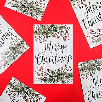 96 Pack Merry Christmas Postcards, Holiday Notecards With Holly Designs ...