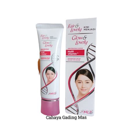 Jual Fair Lovely Cream 23G Glow & Lovely Multivitamin 23gr Fair ...