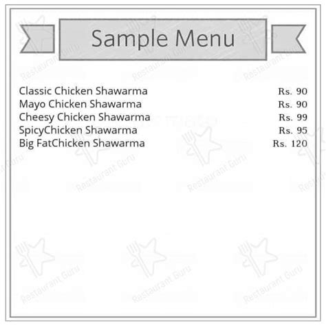 Menu at Big Fat Shawarma, Kolkata, P- 656 Block-O
