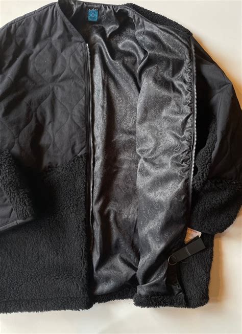 SUNNY SPORTS PANEL CUTTING JACKET col Black size M サニースポーツ フリース キルティング ...