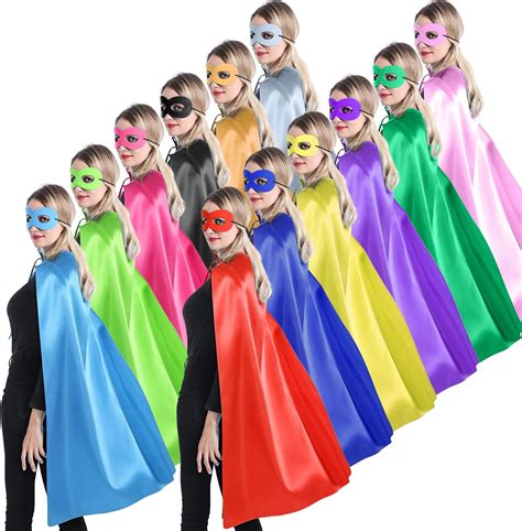 Kidsfere Mixed Colors Superhero Capes and Masks for Adults India | Ubuy