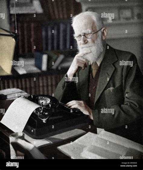 George Bernard Shaw - portrait of the Irish dramatist, critic and Nobel ...