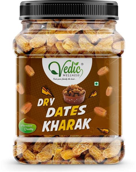vedic Wellness Kharak Yellow Dry Dates | Peela Sukha Khajoor | Dry ...