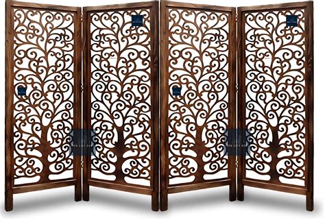 CRAFT DECOR Wooden Room Partition, Wood Screen Separator and Room Wall ...