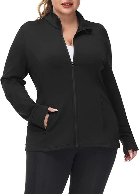 Women Lightweight Plus Size Running Jacket Full Zip Sportswear - WF ...