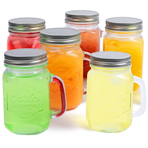 Mason Jar With Handle And Lid
