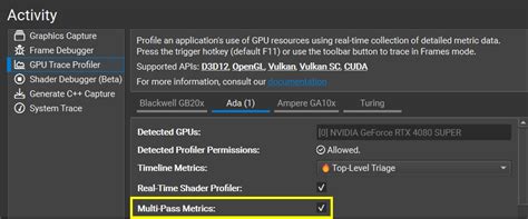 GPU Trace UI Reference — Nsight Graphics