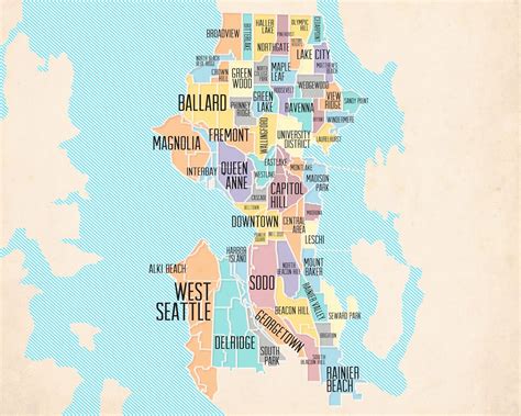 Neighborhood Map of Seattle [1200x960] [OS] : MapPorn