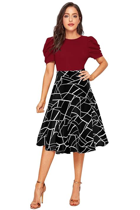 Buy ILLI LONDON Women's A-LINE Knee Length Dress at Amazon.in